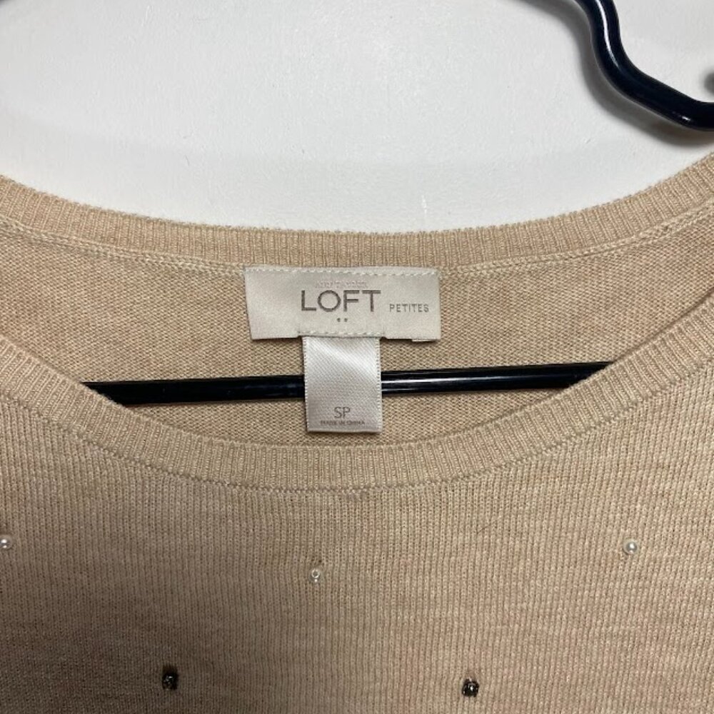 LOFT Rhinestone Crewneck Sweater - Picture 3 of 4